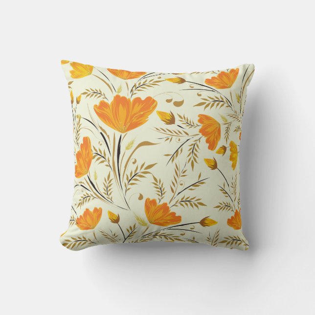 Pretty floral decorative eye-catching   cushion (Front)