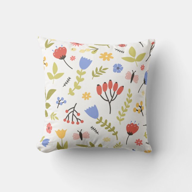 Pretty floral decorative eye-catching   cushion (Front)