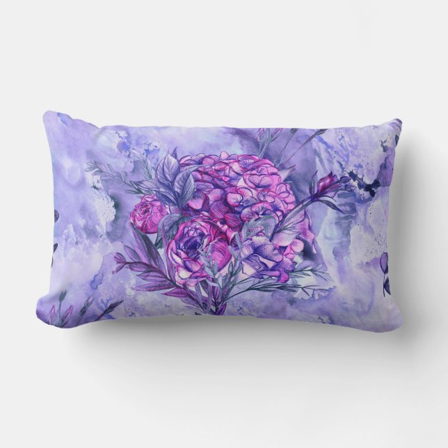 Pretty floral decorative eye-catching  lumbar cushion (Front)
