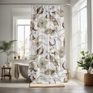 Pretty floral decorative eye-catching  shower curtain