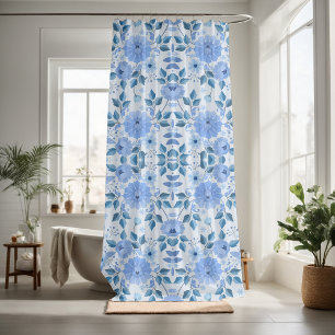 Pretty floral decorative eye-catching  shower curtain