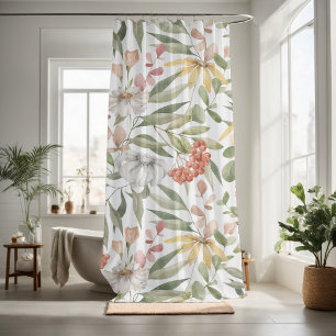 Pretty floral decorative eye-catching shower curtain