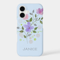 Pretty Floral Design Personalised Cell Phone Case