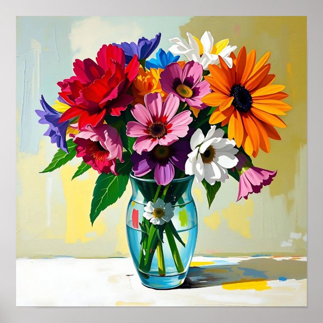 Pretty Floral Design Poster (Front)