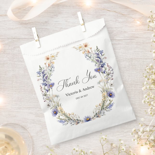 Pretty Floral  Favour Bags (Clipped)