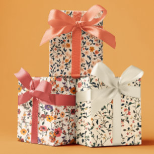 Pretty Floral Flower Gardens  Wrapping Paper Sheet