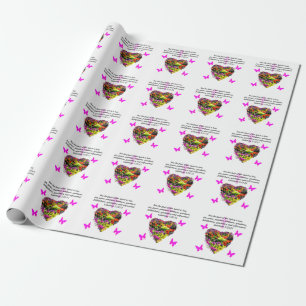 PRETTY FLORAL GALATIANS FRUITS OF THE SPIRIT WRAPPING PAPER