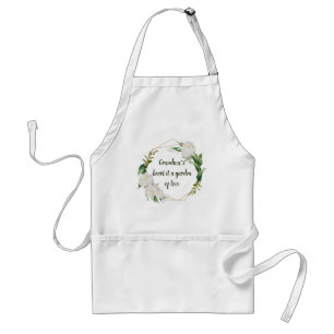 Pretty Floral Garden of Love Grandma Quote Standard Apron