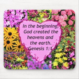 PRETTY FLORAL GENESIS 1:1 PHOTO DESIGN MOUSE MAT