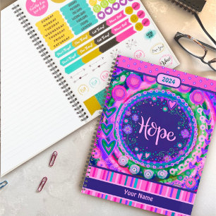 Pretty Floral Hope Cheerful Purple Inspirivity Planner
