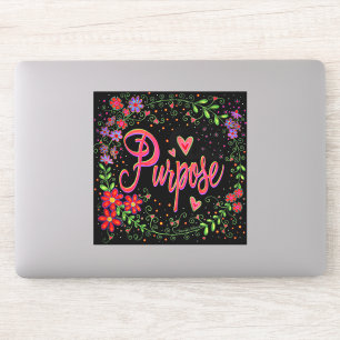 Pretty Floral Inspirational One Word Purpose
