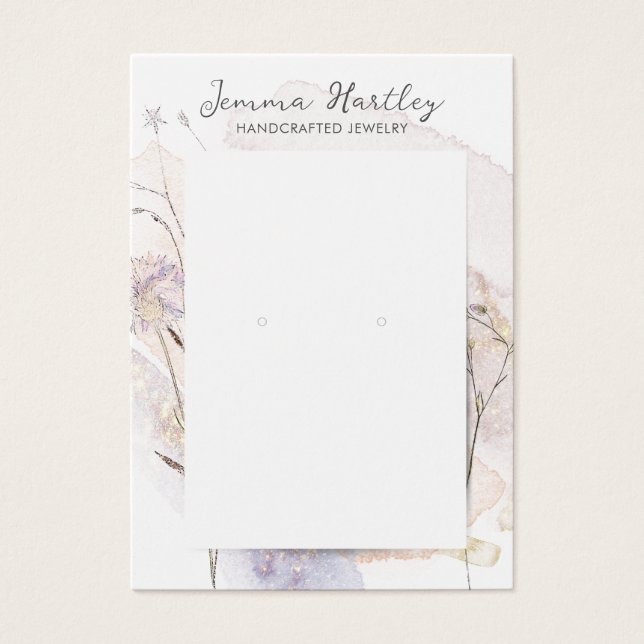 Pretty Floral Jewelry Display Card (Front)