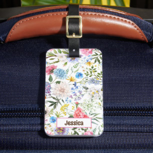 Pretty Floral Luggage Tag