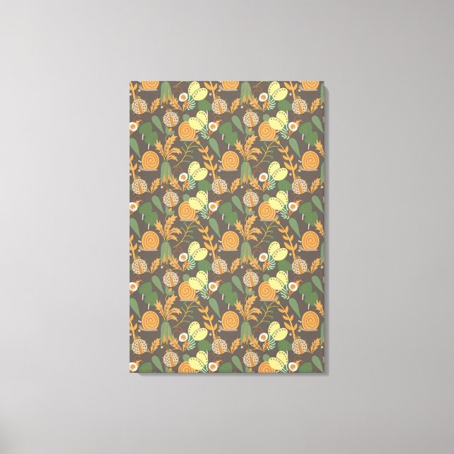Pretty Floral Pattern Canvas Print (Front)
