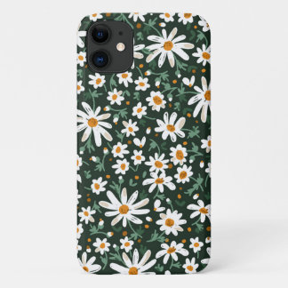 Pretty floral pattern daisies, wildflowers iPhone 11 case