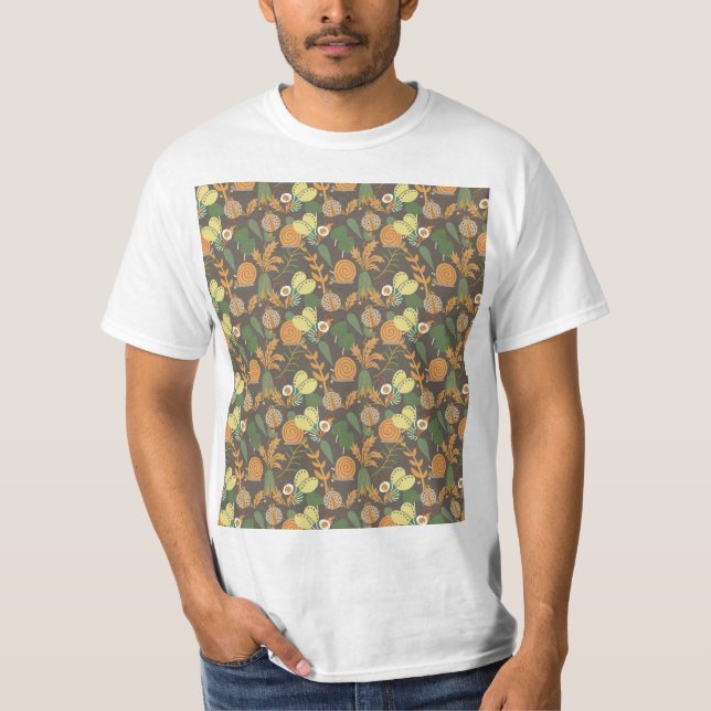 Pretty Floral Pattern T-Shirt (Front)