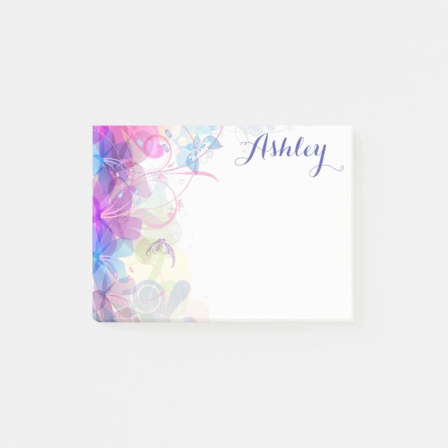 Pretty Floral Post-it Notes (Front)