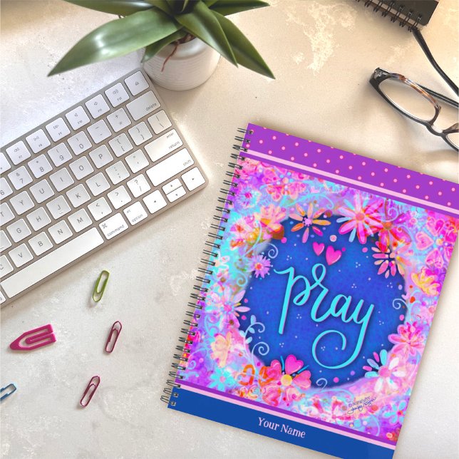 Pretty Floral Pray Cheerful Purple Blue Art Planner (Creator Uploaded)