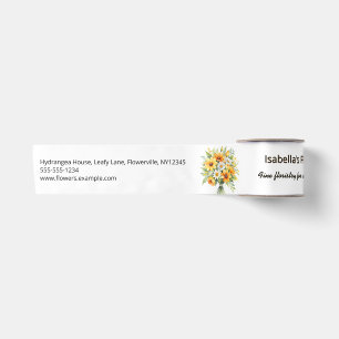 Pretty Floral QR Code Small Business Supplies Satin Ribbon