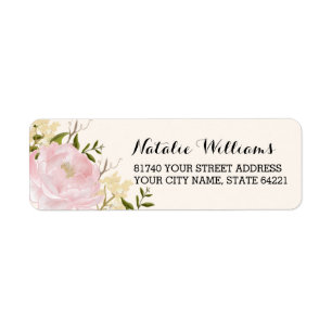 Pretty Floral Return Address Labels