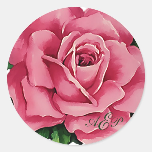 Pretty Floral Rose Sticker/Envelope Seal (Front)