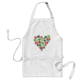 Pretty Floral Roses Heart Kitchen Cooking Apron