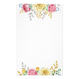 floral stationery paper