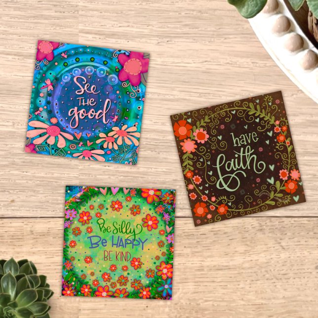 Pretty Floral See The Good Quote Kindness Card (Creator Uploaded)