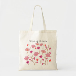 Pretty Floral Sister Of The Bride Tote Bag