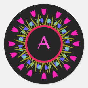 Pretty Floral Stickers for Monogramming