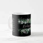 Pretty floral summer bridesmaids Mug<br><div class="desc">A beautiful summer botanical floral frame,  dramatic summer garden wreath full of watercolour flowers in pink and white. Pretty dutch style rustic greenery. Personalise your mug for your bridesmaids,  maid of honour,  groom or more to make them feel special on your special day.</div>