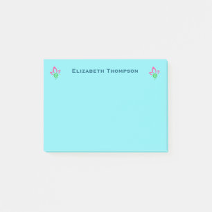 Pretty Floral Symbol Design Personalised Post-it Notes
