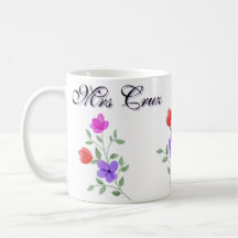 Pretty Floral Teacher Custom Mug