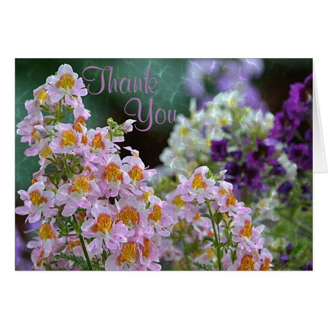 Pretty Floral Thank You Card (Front Horizontal)