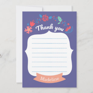 Pretty Floral Thank You Card