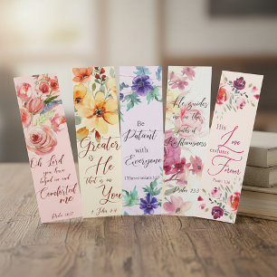 Pretty floral theme Christian bookmarks Poster