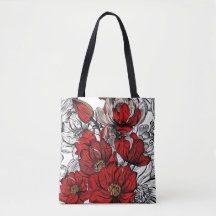 Pretty Floral Tote Bag