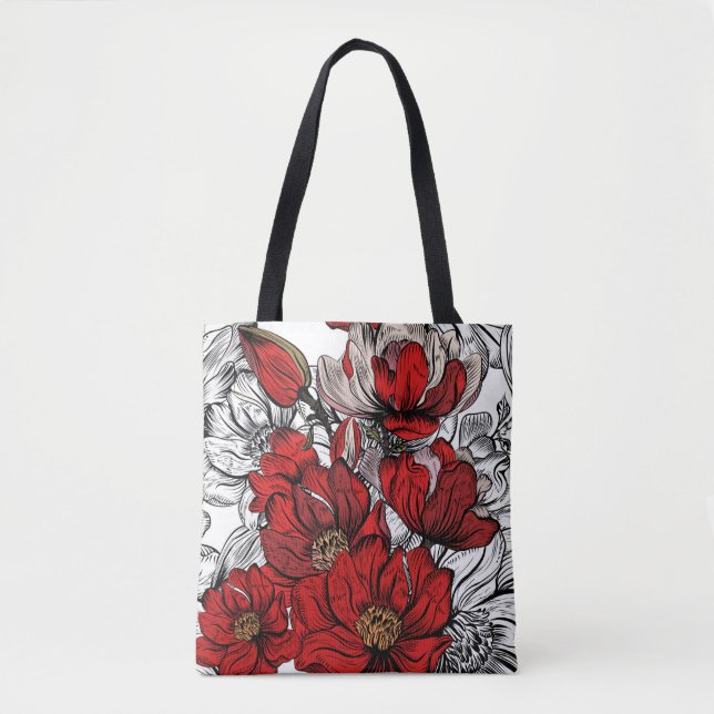 Pretty Floral Tote Bag (Front)