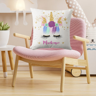 Pretty Floral Unicorn Cushion