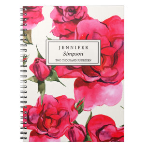 PRETTY FLORAL WATERCOLOR NOTEBOOK
