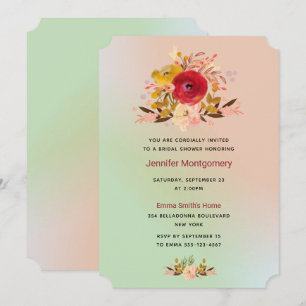 Pretty Floral Wildflowers Bridal Shower Invite
