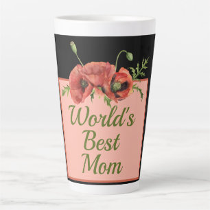 Pretty Floral World's Best Mum  Latte Mug