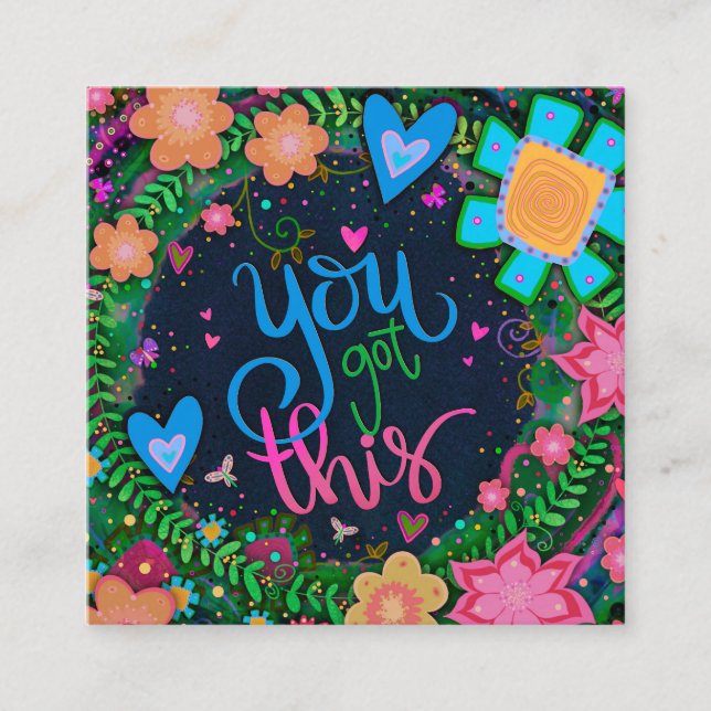 Pretty Floral You Got This Kindness Cards (Front)