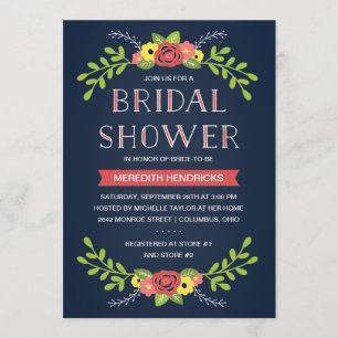 Pretty Florals Bridal Shower Invitation