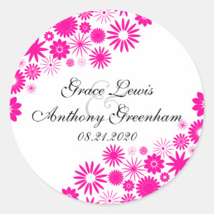 Pretty Florals Magenta Stickers