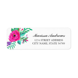 Pretty Florals Return Address Label
