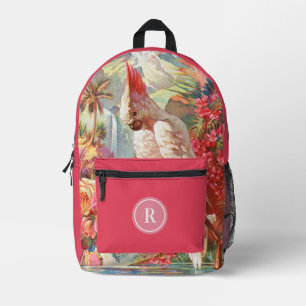 Pretty Florida Water Murray and Lanman Bird Art Printed Backpack