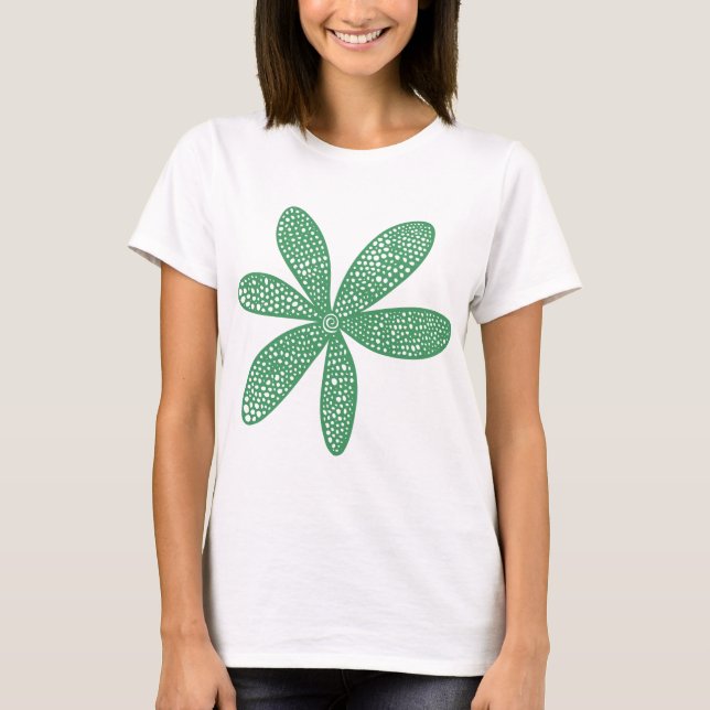 Pretty Flower - Army Green T-Shirt (Front)