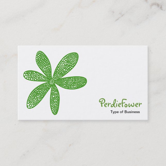 Pretty Flower - Avocado Green 669933 Business Card (Front)
