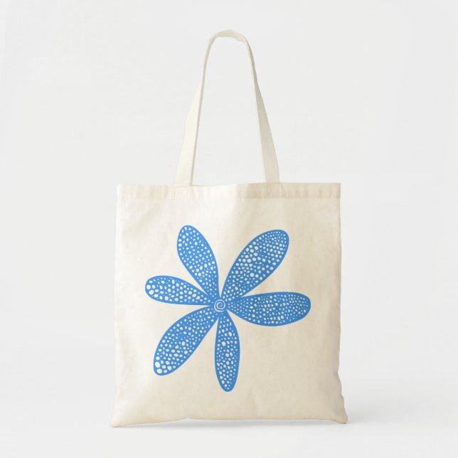 Pretty Flower - Baby Blue Tote Bag (Front)